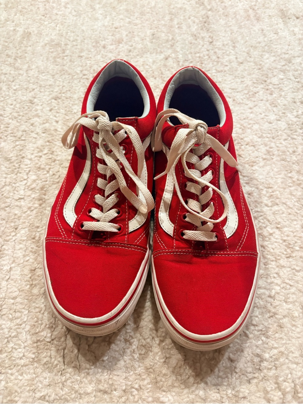 Vans Old Skool Red White 721356 Men's 9
Women's 10.5 Sneakers